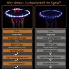 1pc LED Basketball Hoop Light; Remote Control Basketball Hoop LED Light; Change 16 Colors By Yourself; Waterproof; Outdoor Play At Night; Super Bright